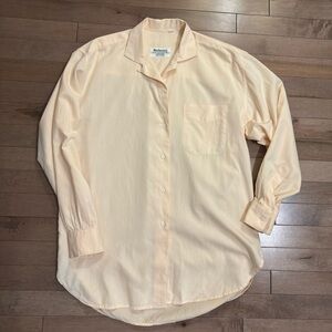 Burberry 40 Long Sleeve Button down cotton super light pinkish cream
